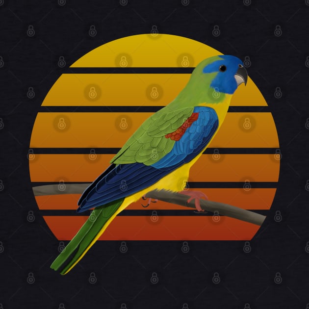 jz.birds Turquoise Parrot Bird Animal Art by jzbirds